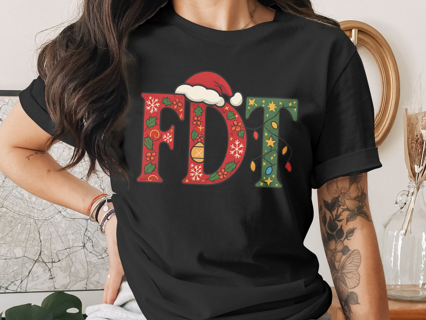 Christmas Holiday Santa Design FDT T-Shirt