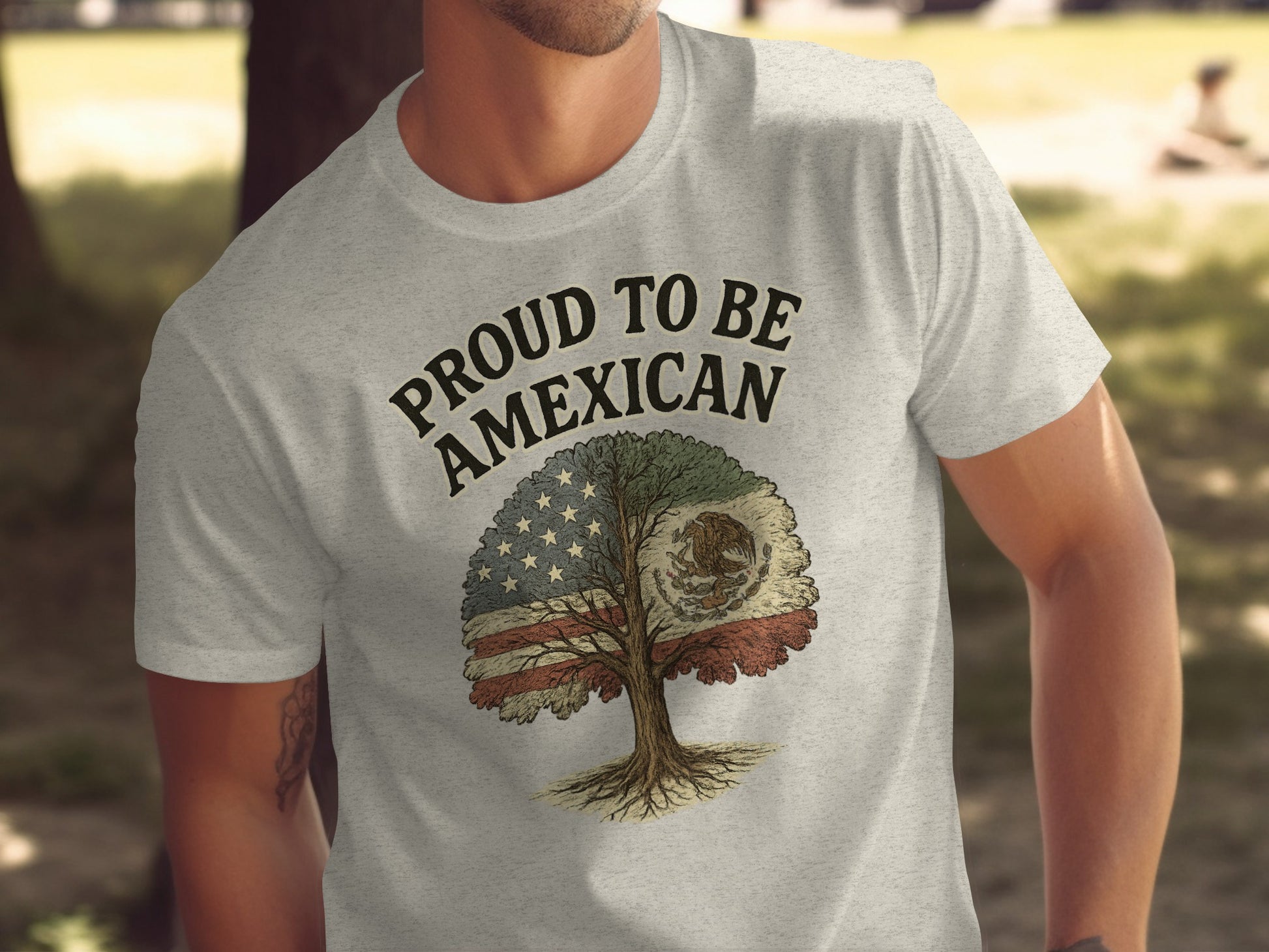 Proud To Be Amexican Tree Art Graphic T-shirt product