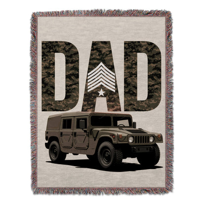 Military Dad Camo Humvee Design on Blanket product