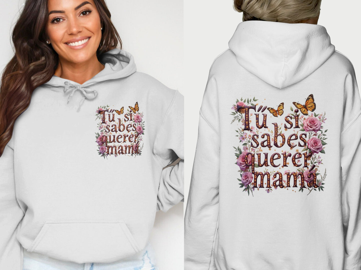Tú Si Sabes Querer Mami Butterfly Hoodie product type