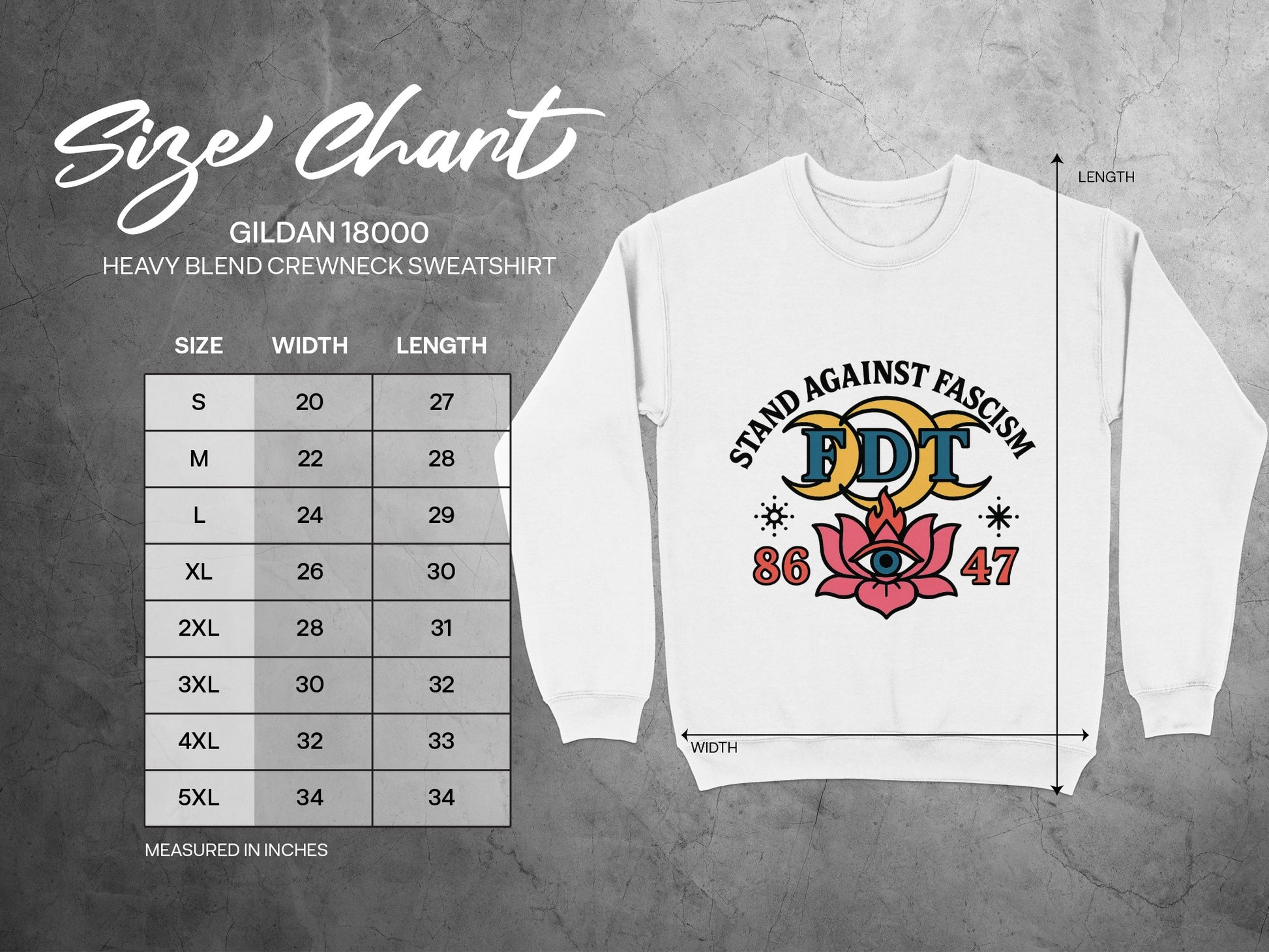 Stand Against Fascism Graphic Sweatshirt product