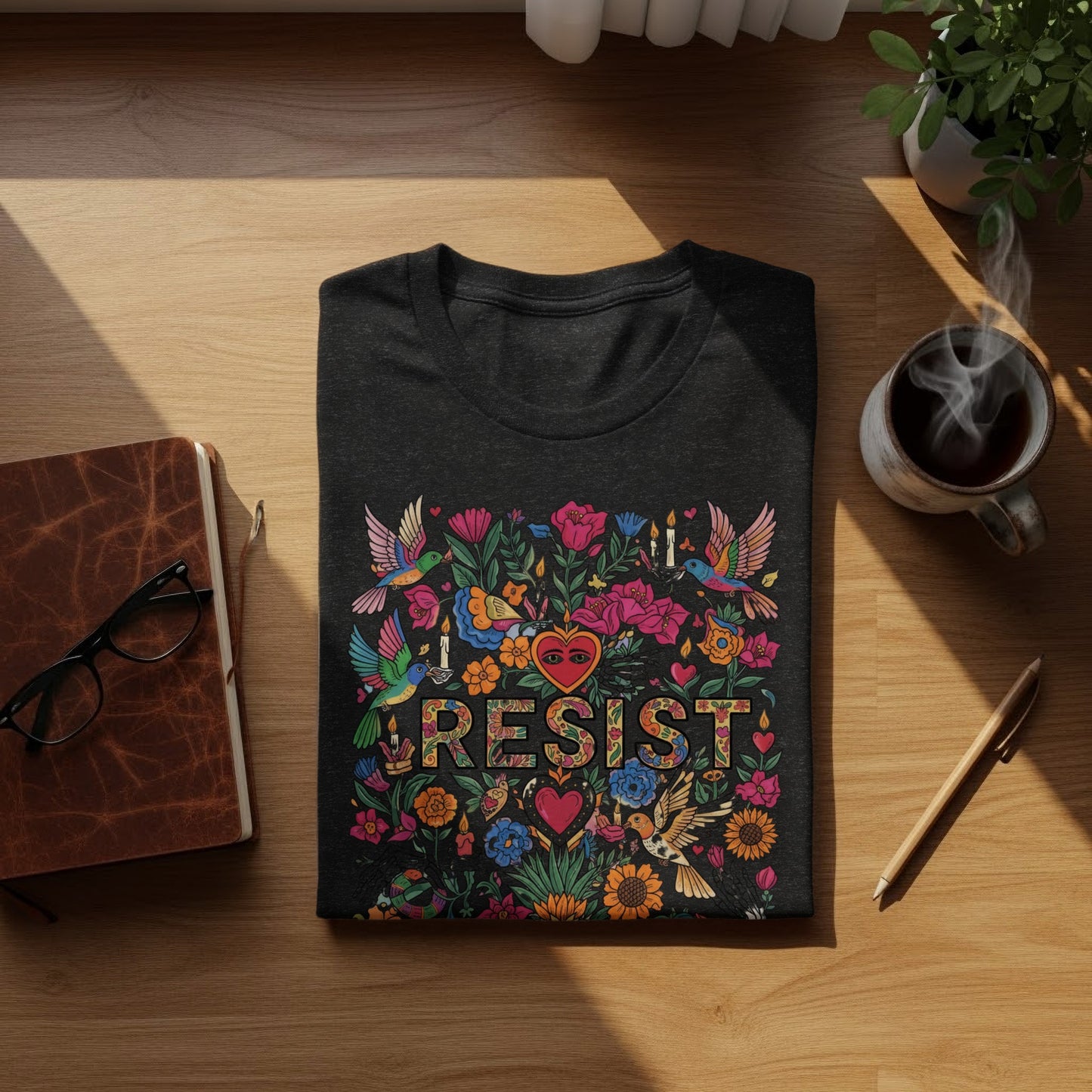RESIST Floral Birds Candles Hearts Colorful Design product type