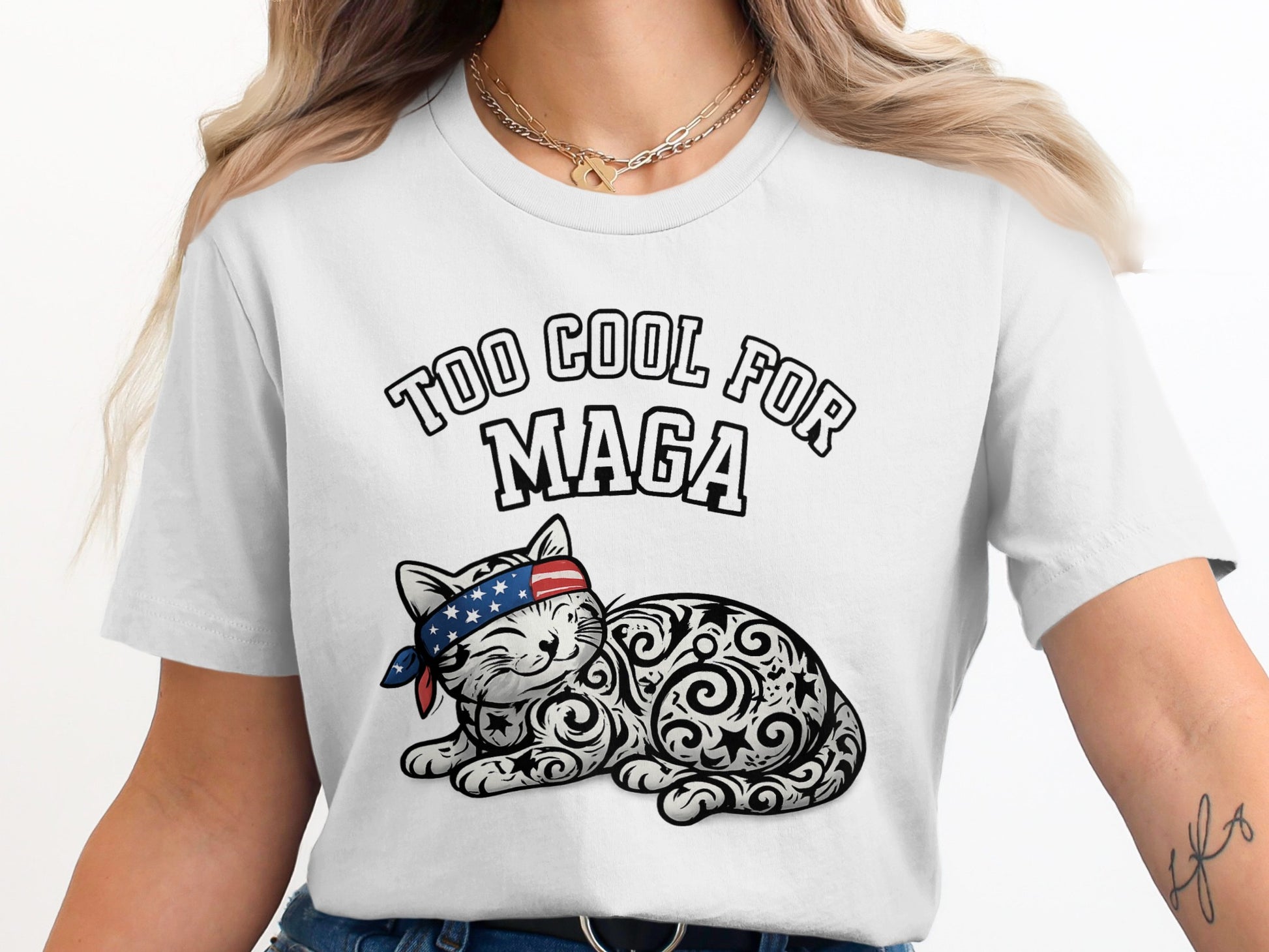 Too Cool For MAGA American Graphic T-Shirt product