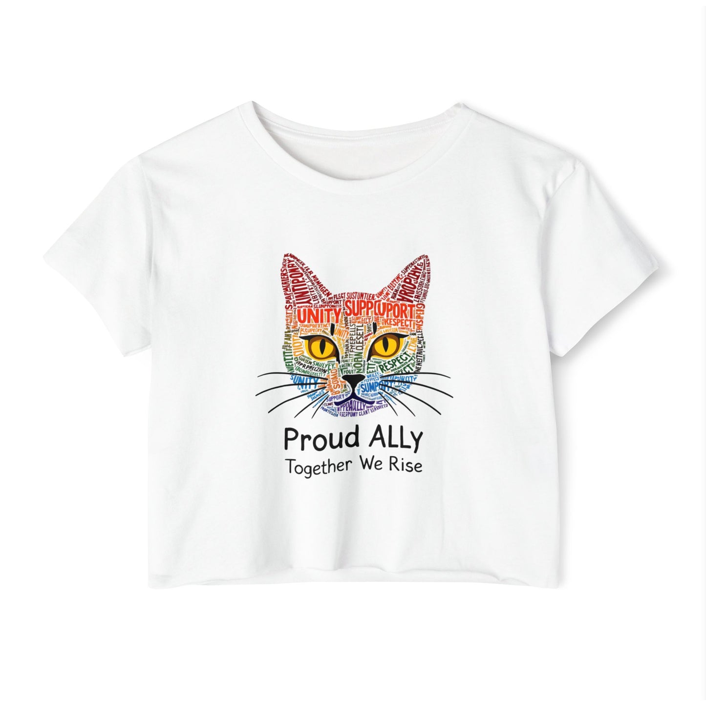 Pride crop top Proud Ally Festival Crop Top - Support Unity & Rise Together