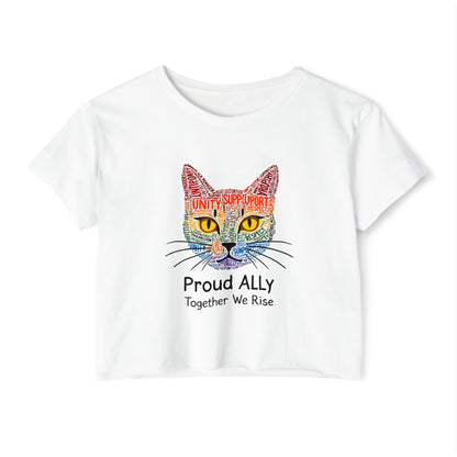 Pride crop top Proud Ally Festival Crop Top - Support Unity & Rise Together