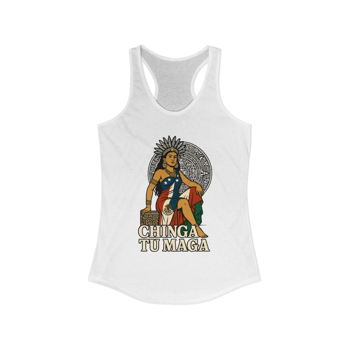 Chinga Tu Maga Graphic Patriotic Racerback Tank Top