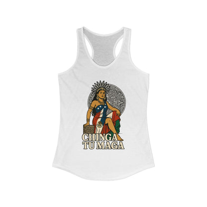 Chinga Tu Maga Graphic Patriotic Racerback Tank Top