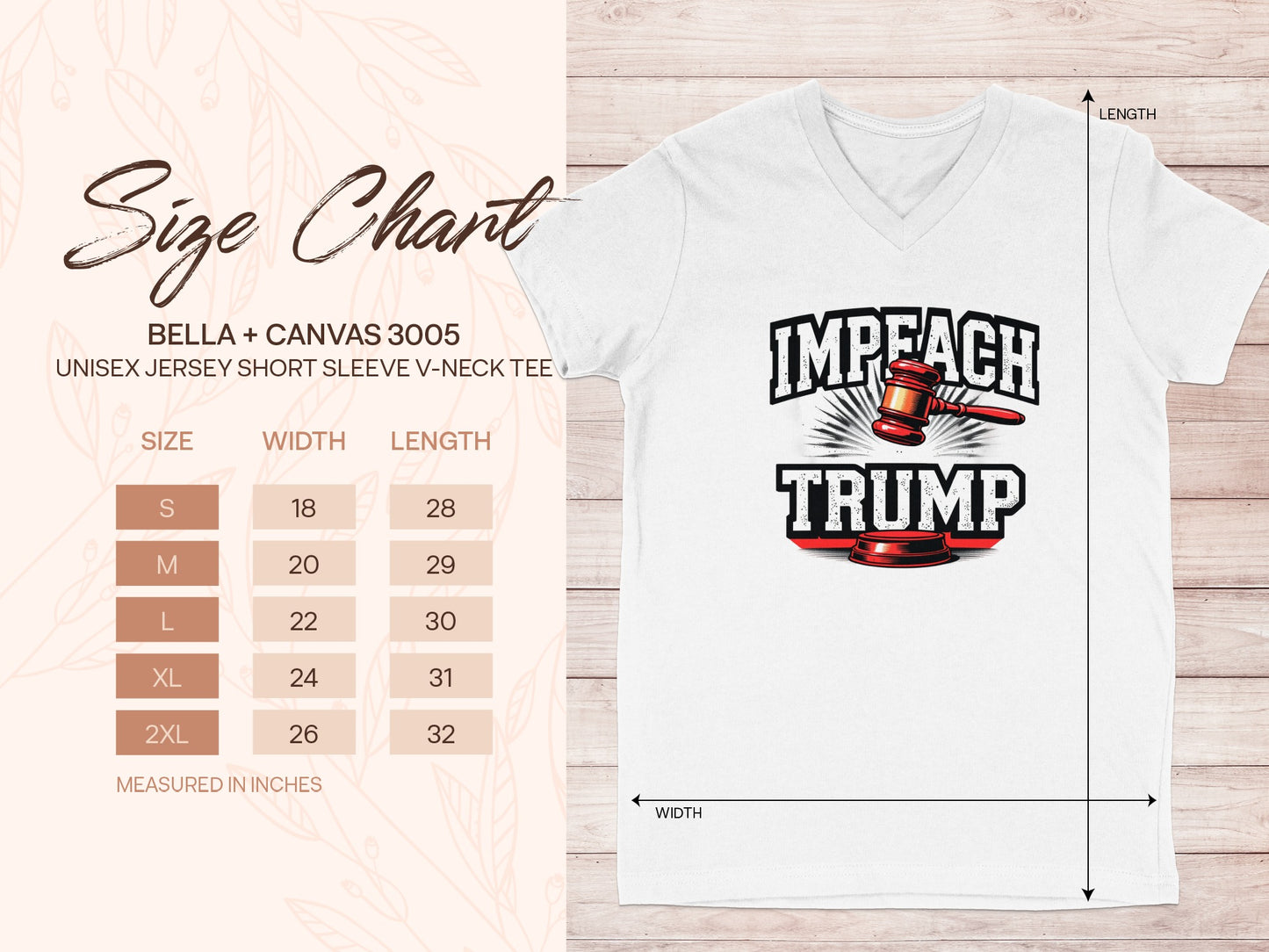 Impeach Trump V Neck Short Sleeve Tee product