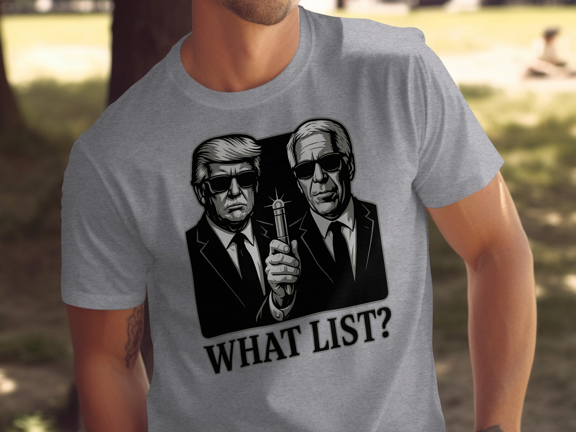 What List Men in Black Themed Graphic T-Shirt product