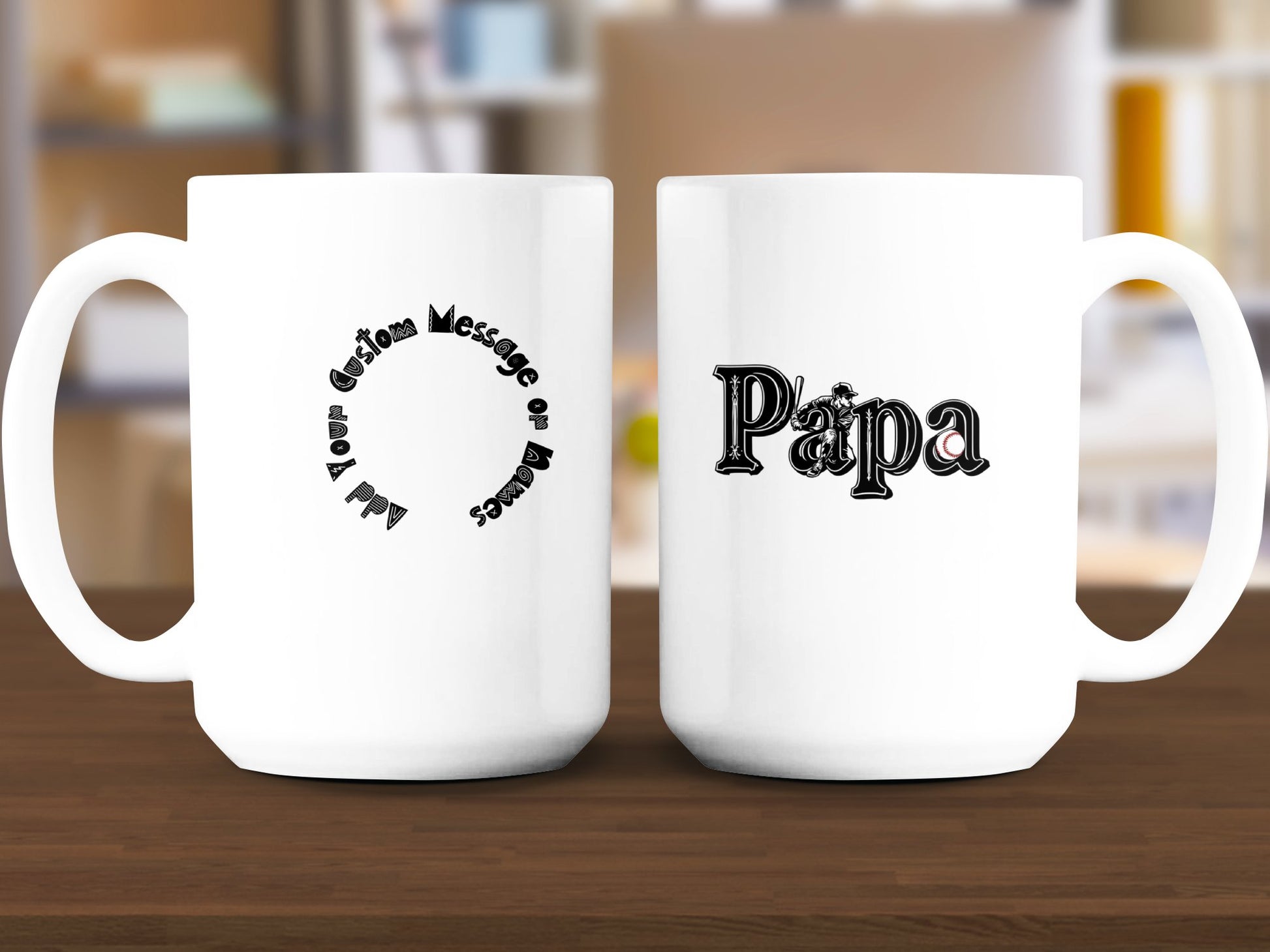 Personalized Custom Message Papa Mug Unique Gift product