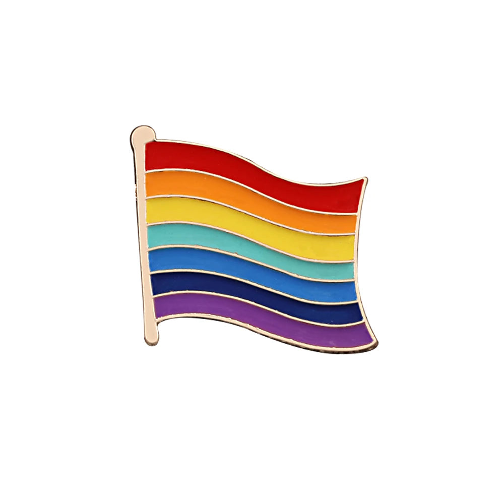 Show Your Pride with Custom Enamel Pins: Rainbow Flags, Heart Brooches, and More! Perfect for Adding a Splash of Color to Your Style!