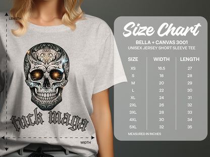Gothic Skull Design Fuck Maga Shirt product type