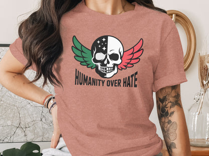 Humanity over Hate Skull Graphic T-shirt product type