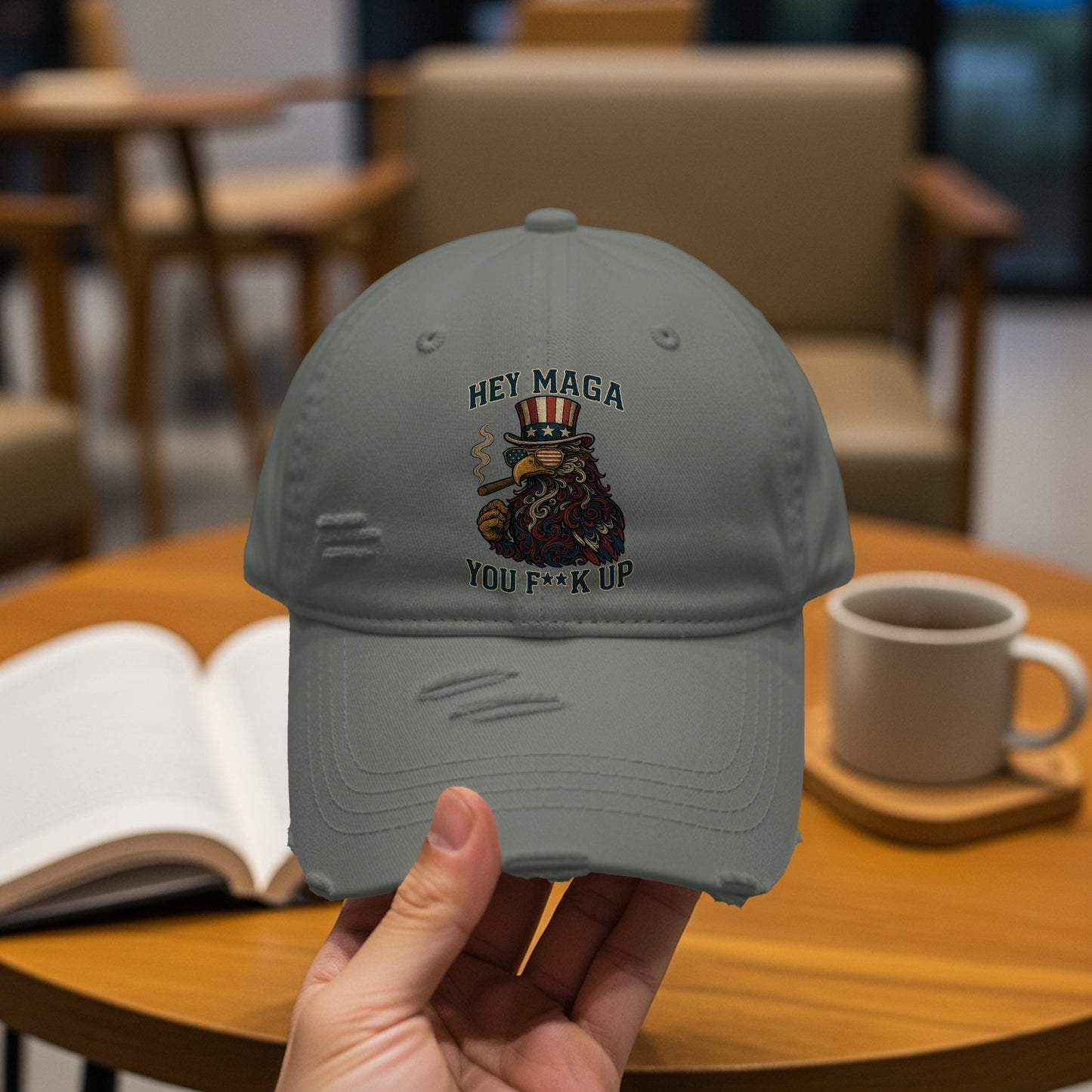 Hey Maga You F**k Up Embroidered Cap Hat product