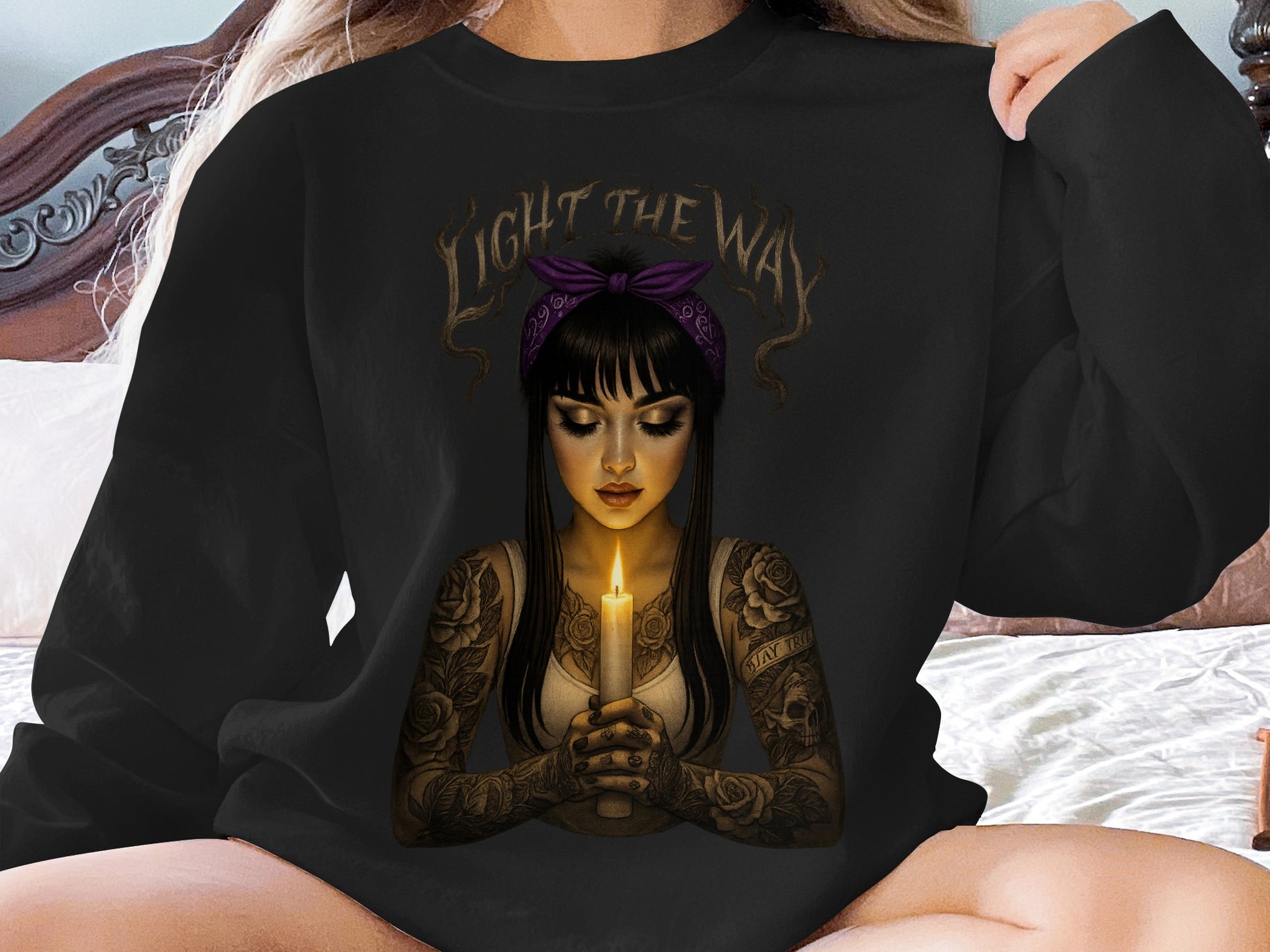 Light the Way Candle Graphic Long Sleeve product type