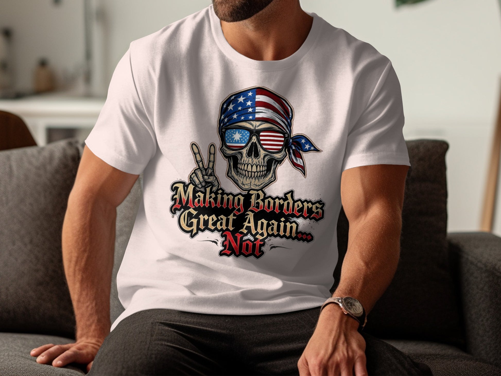 Making Borders Great Again Not Graphic T-Shirt product type