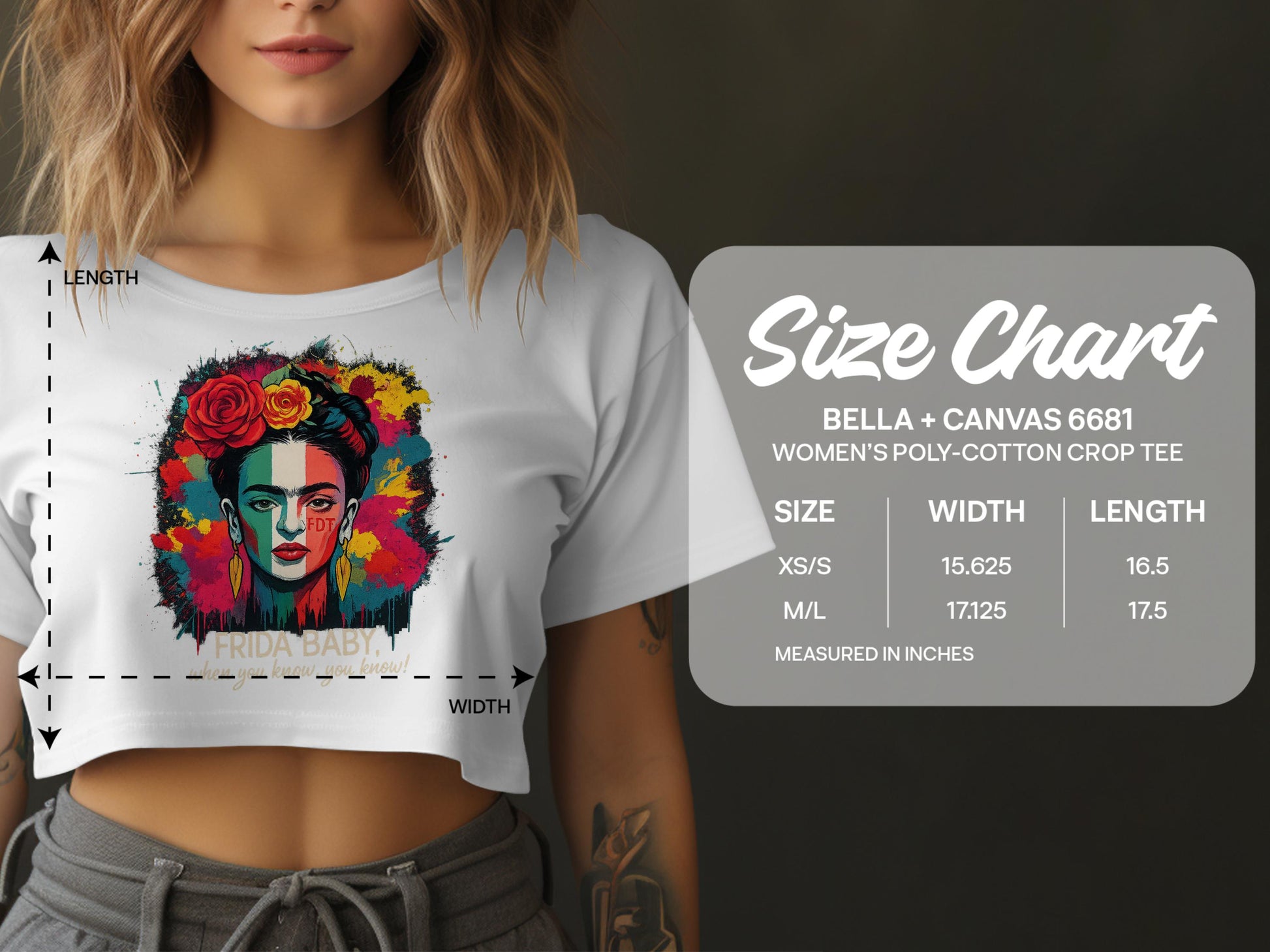 Colorful Frida Baby Women's Poly-Cotton Crop Tee product