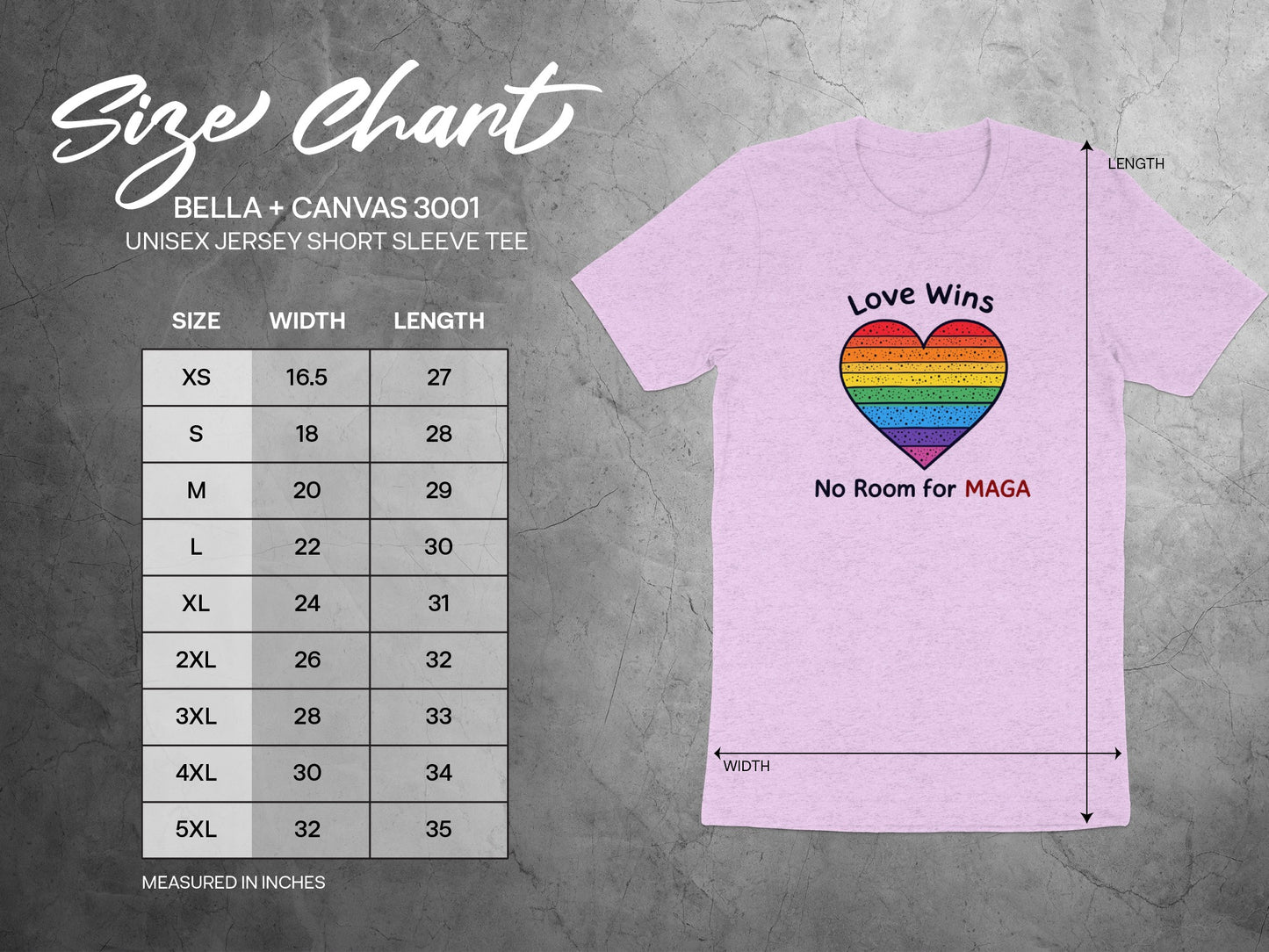 Love Wins No Room for MAGA T-Shirt Short Sleeve Tee