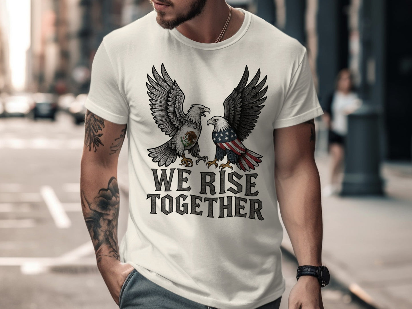 We Rise Together Patriotic Graphic Tee for Your Style