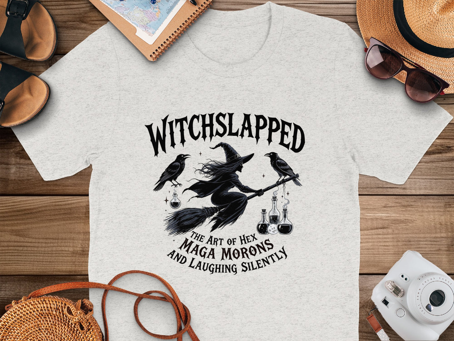 Witchslapped and Laughing Silently Unique T-shirt product