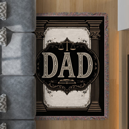 Unique Framed Scales of Justice DAD Rug Product