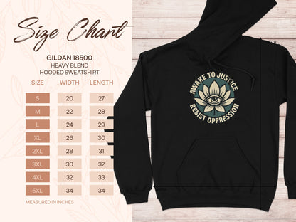 Awake to Justice Resist Oppression Hooded Sweatshirt product type