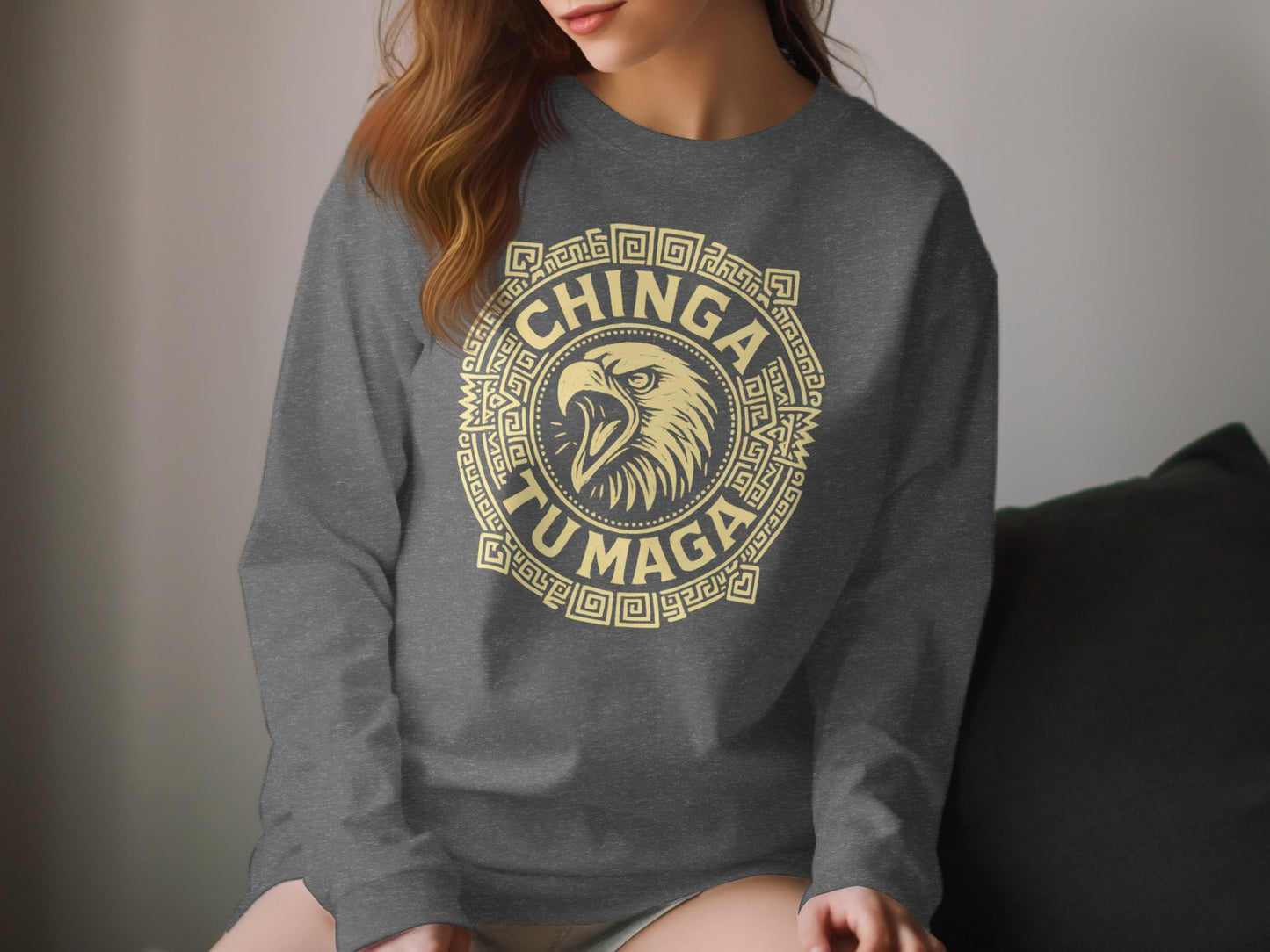 Bold Stylish Chinga Tu Madre Eagle Graphic Shirt