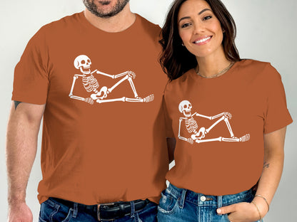 Matching Halloween Skeleton Print Shirt product