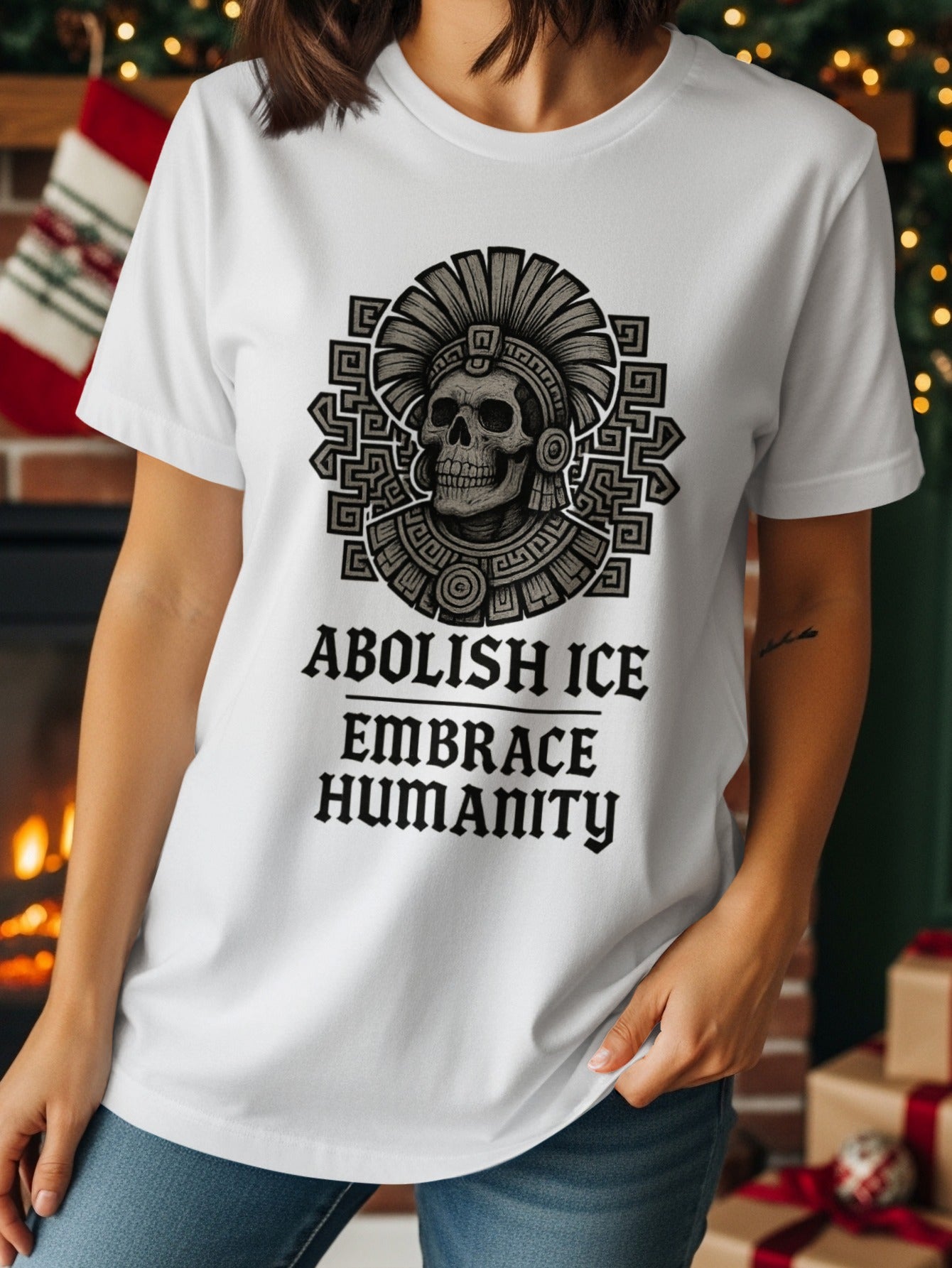 Abolish Ice Embrace Humanity Graphic Tee