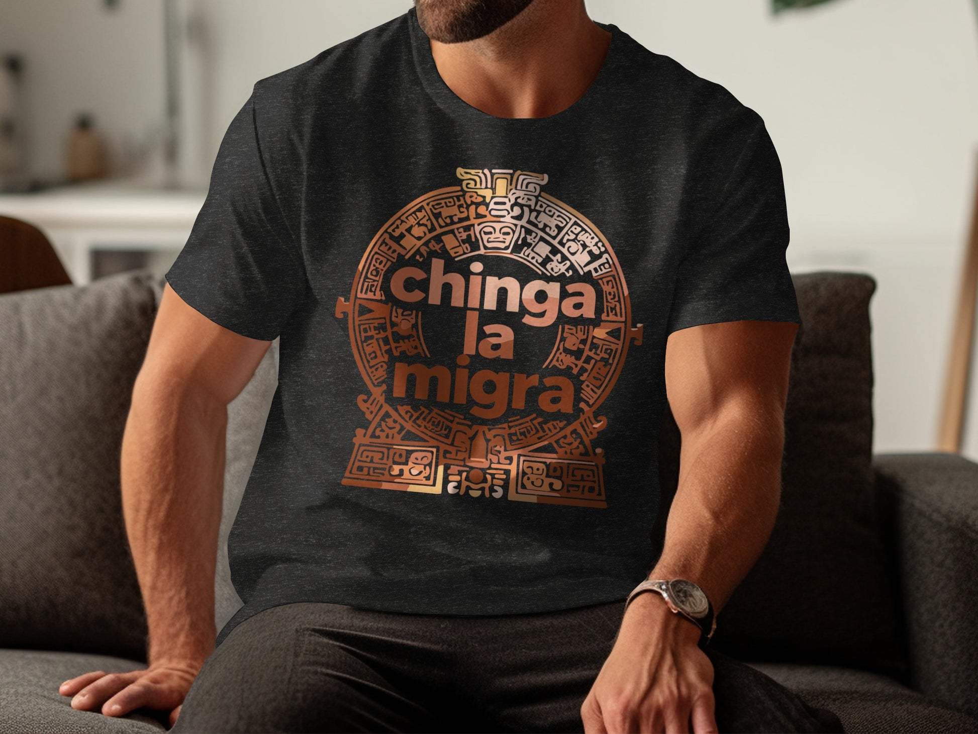 Chinga La Migra Mayan Calendar T-Shirt product