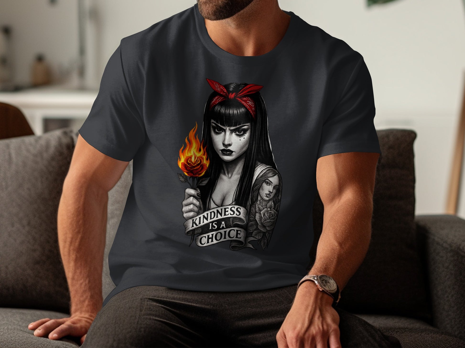 Kindness Is A Choice Torch And Woman Design T-shirt product