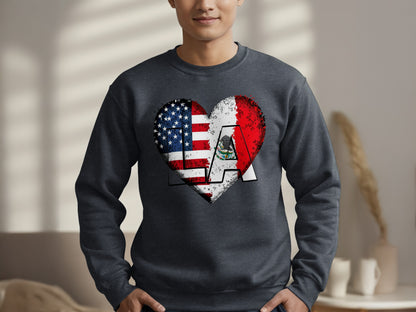 Heart Shaped LA Graphic Printed Sweatshirt product type