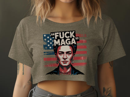 Bold Political Statement Graphic Crop Top Product