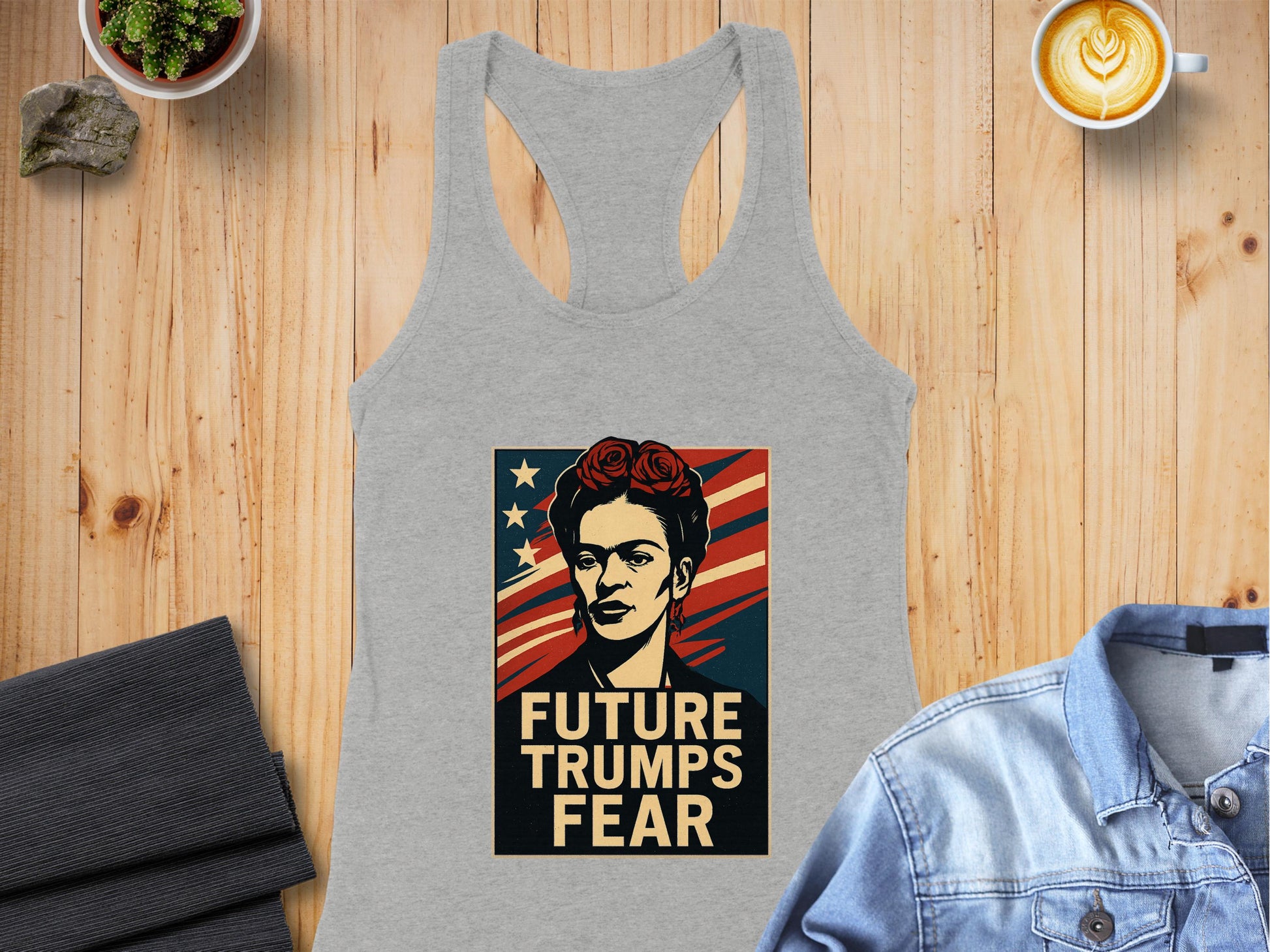 Future Trumps Fear Racerback Tank Top product type