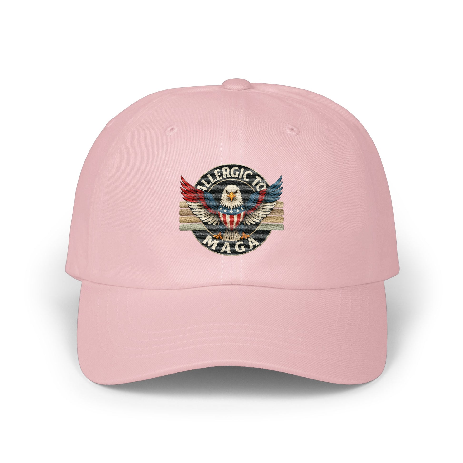 Allergic to MAGA Embroidered Unisex Cap product type