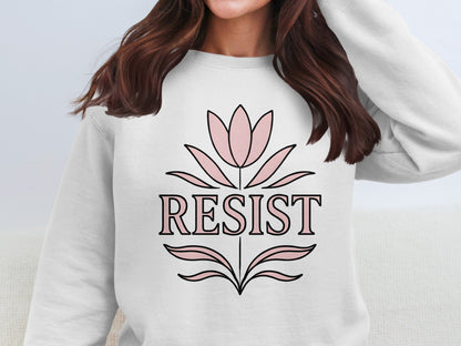Resist Flower Graphic Design Sweatshirt product type