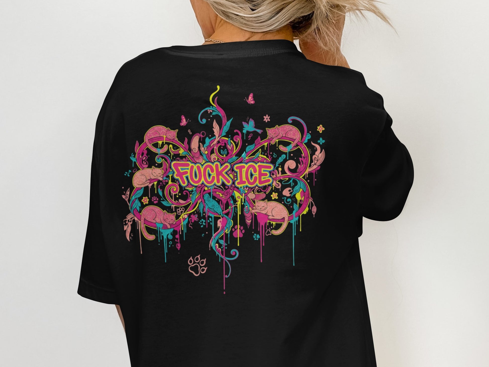 Artistic and Bold Colorful Adult Graphic T-Shirt