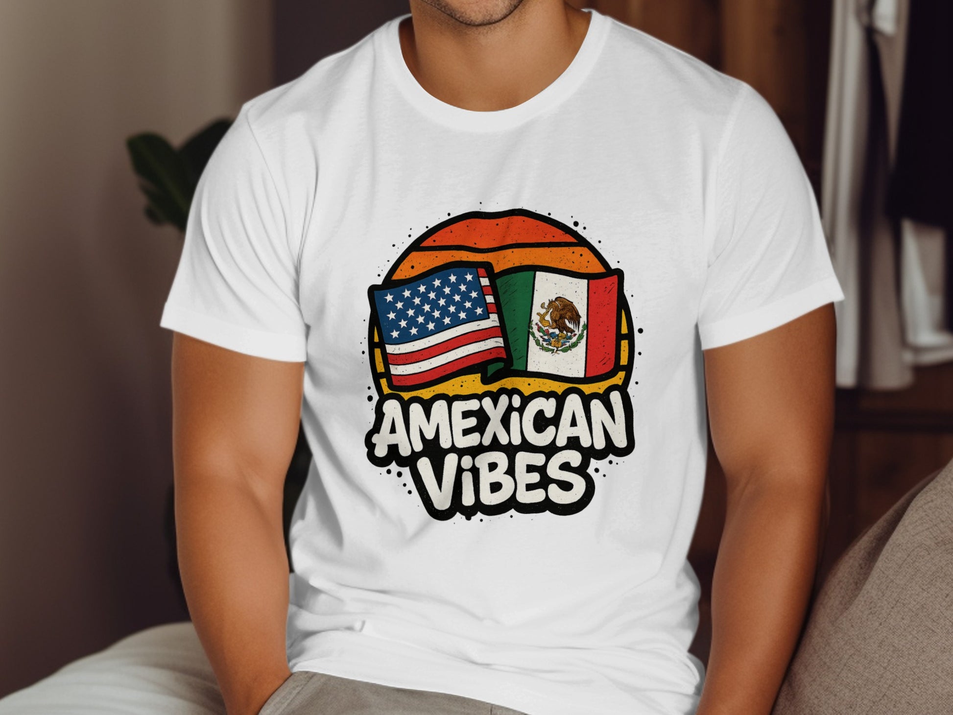 American Mexican Vibes Graphic Casual T-Shirt product