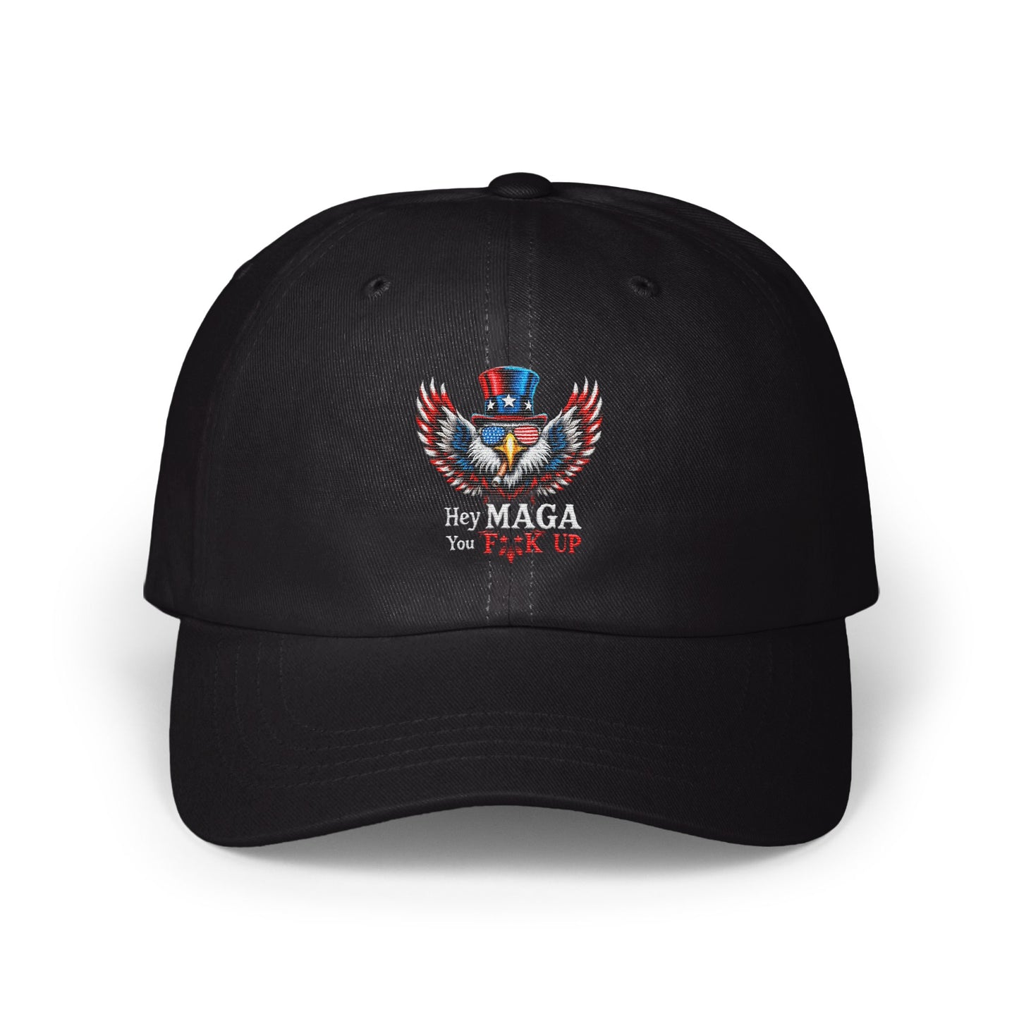 Hey MAGA You Fuck Up Embroidered Hat product
