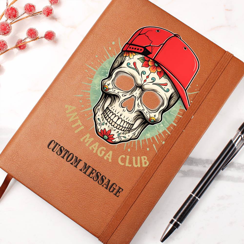 Copy Anti Maga Club Journal Gift Unique Graphic Vegan Leather Journal - Personalized Gift