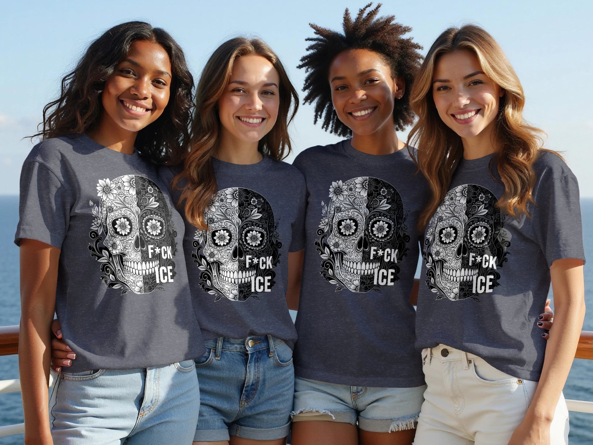 Skull Design Statement Graphic Tee Shirt product type