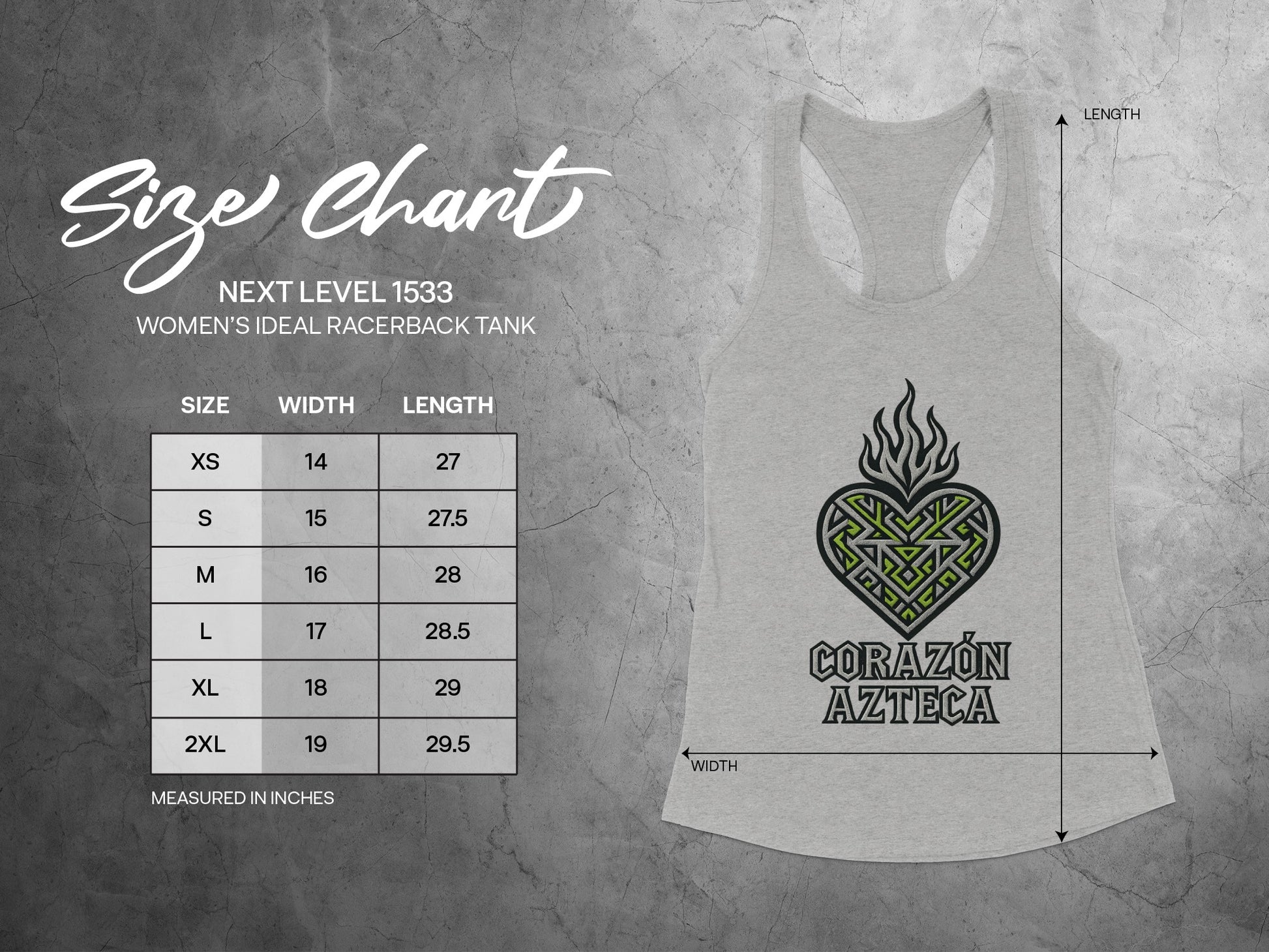 Corazón Azteca Design Women's Ideal Racerback Tank