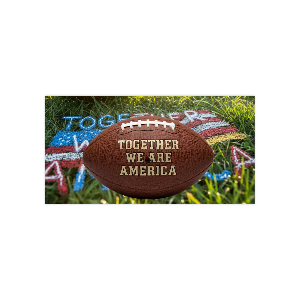 Together We Are America Football Decor