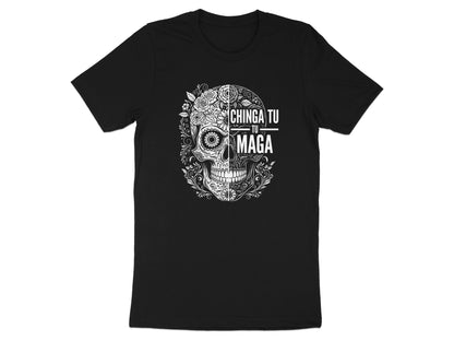 Chinga Tu Maga Skull Graphic Black Shirt product type