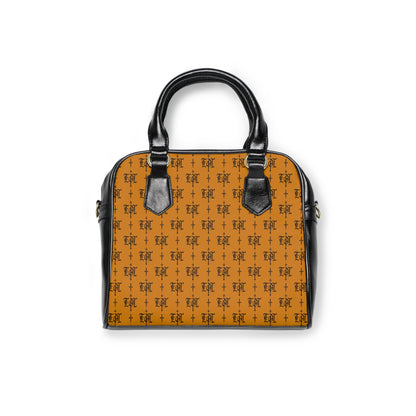 FDT Blue Purse Woke Anti Trump Liberal Purse |Monogram Grey Shoulder Handbag — Elegant Patterned Satchel Purse