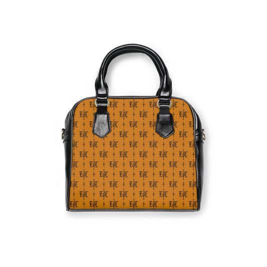FDT Blue Purse Woke Anti Trump Liberal Purse |Monogram Grey Shoulder Handbag — Elegant Patterned Satchel Purse