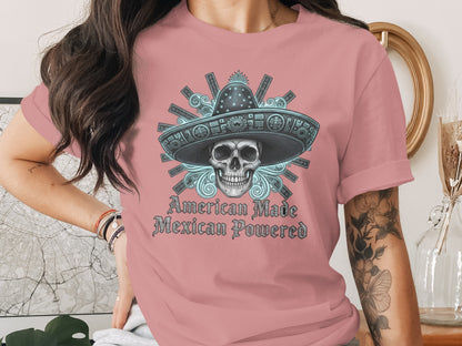 American Made Mexican Powered Skull Print product