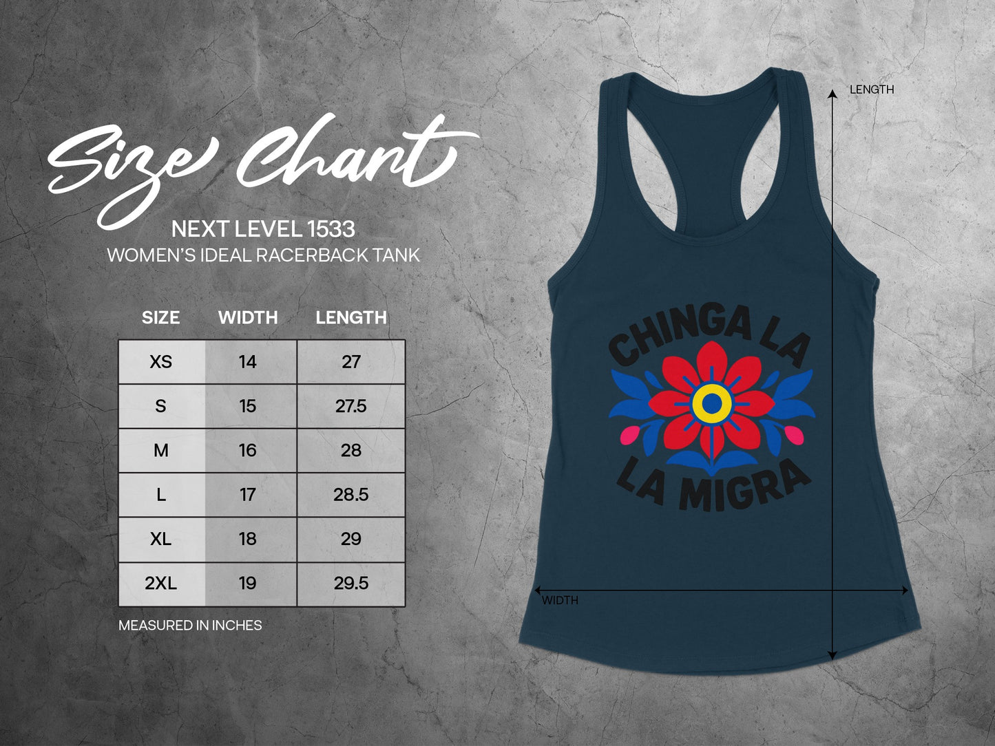 Chinga La Migra Women's Ideal Racerback Tank Top