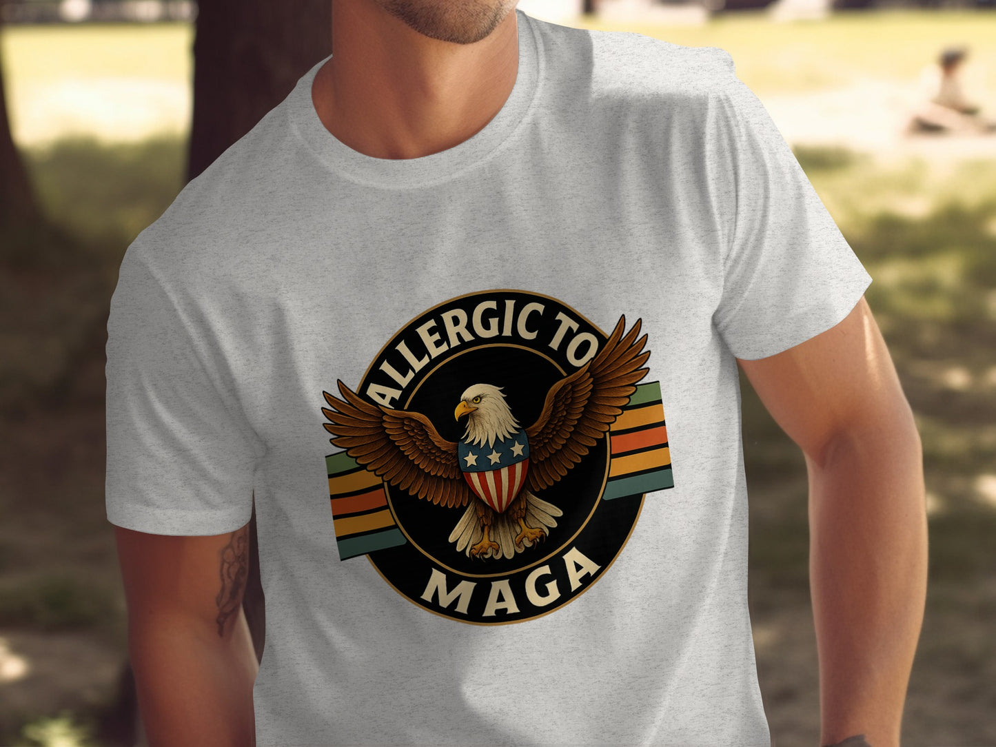 Allergic to MAGA Eagle Graphic Tee Shirt product