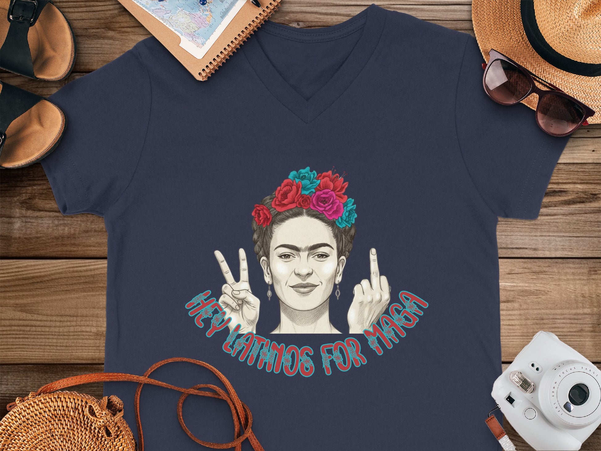 HEY LAINDE FOR HAGA V-Neck Shirt